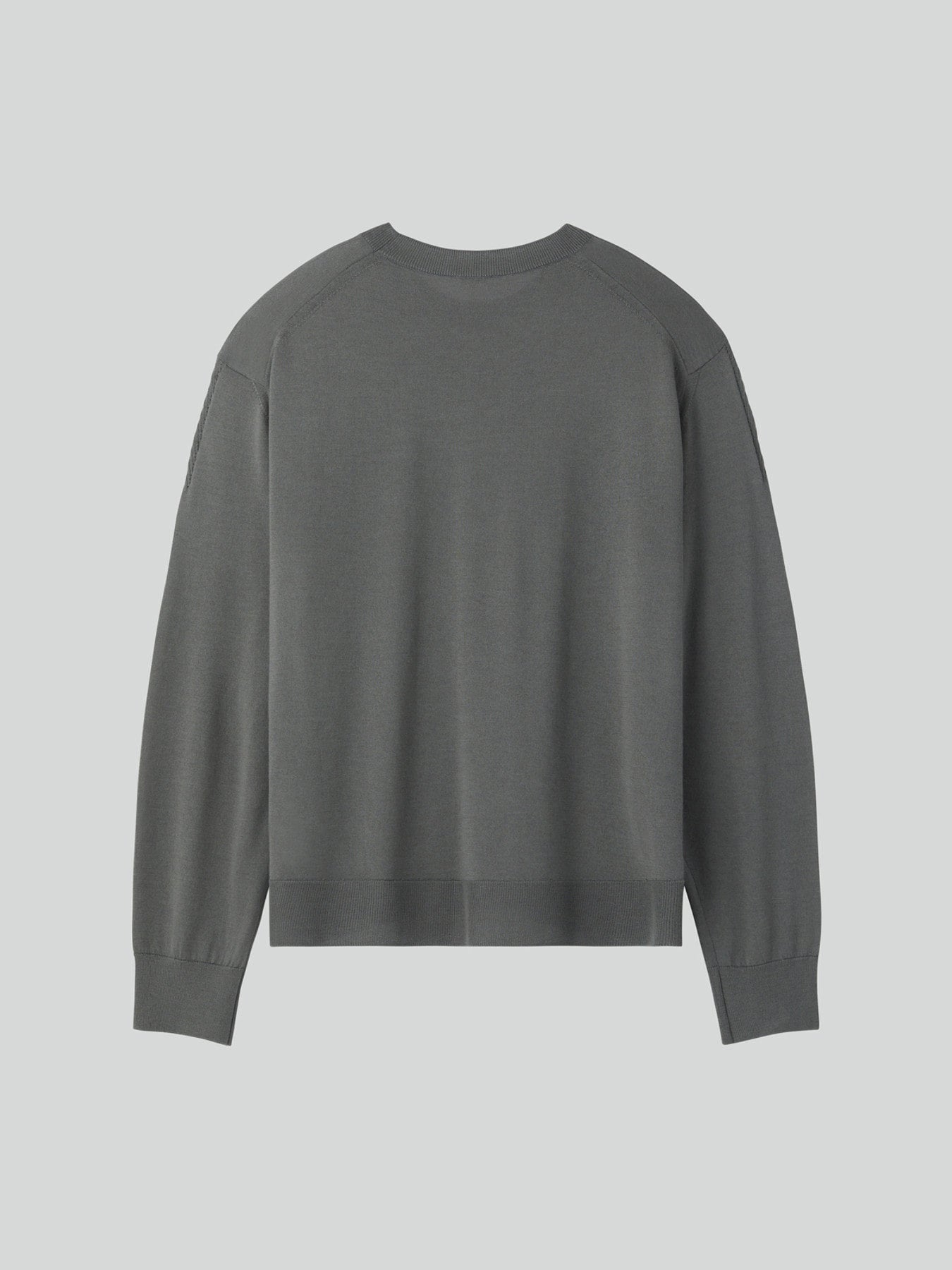 Silk-Cashmere Knit Top Men (Midnight Grey)