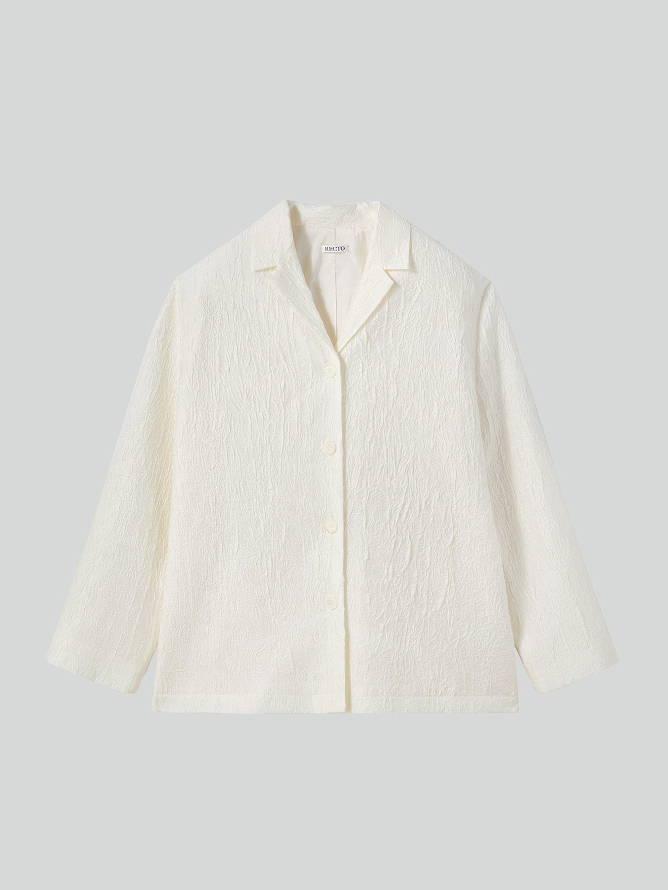 Wrinkled Lounge Shirt (Bean Ivory)