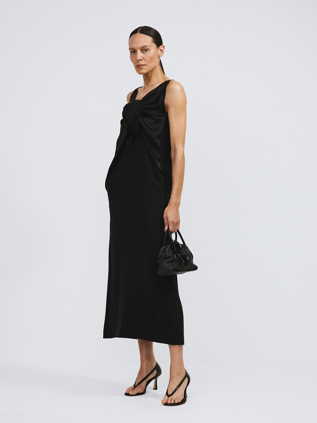 Tied Fluid Maxi Dress (Black)