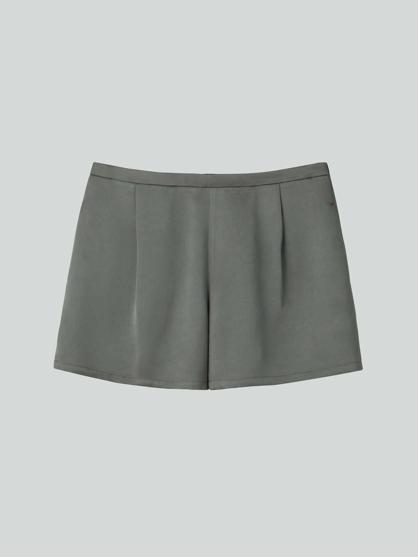 Satin Back Banding Shorts (Stone Grey)