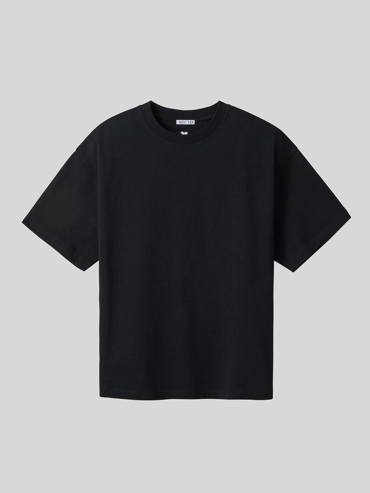 Round Neck Cotton T-Shirt (Black)