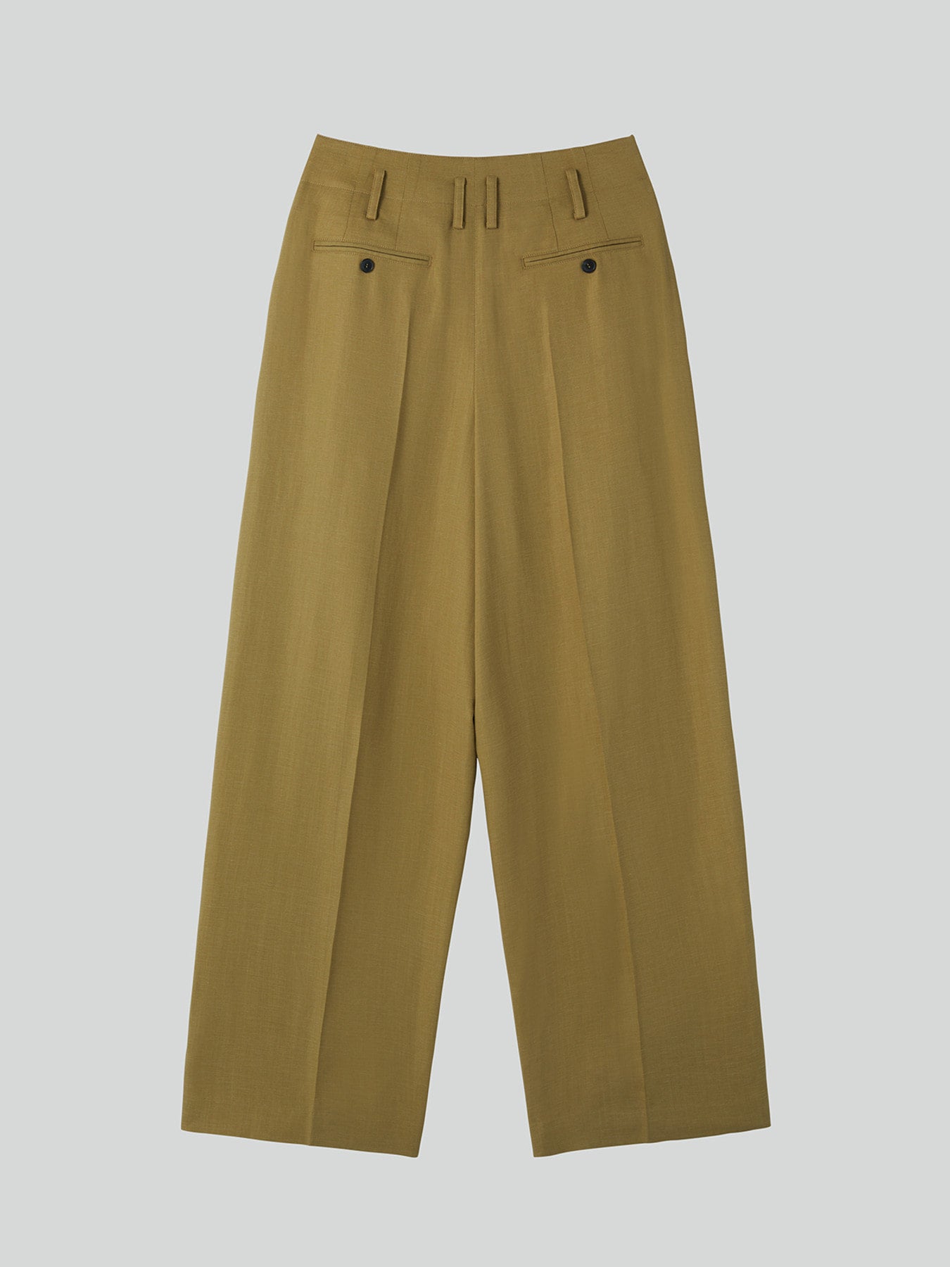Linen Blend Pleated Pants (Beige Khaki)