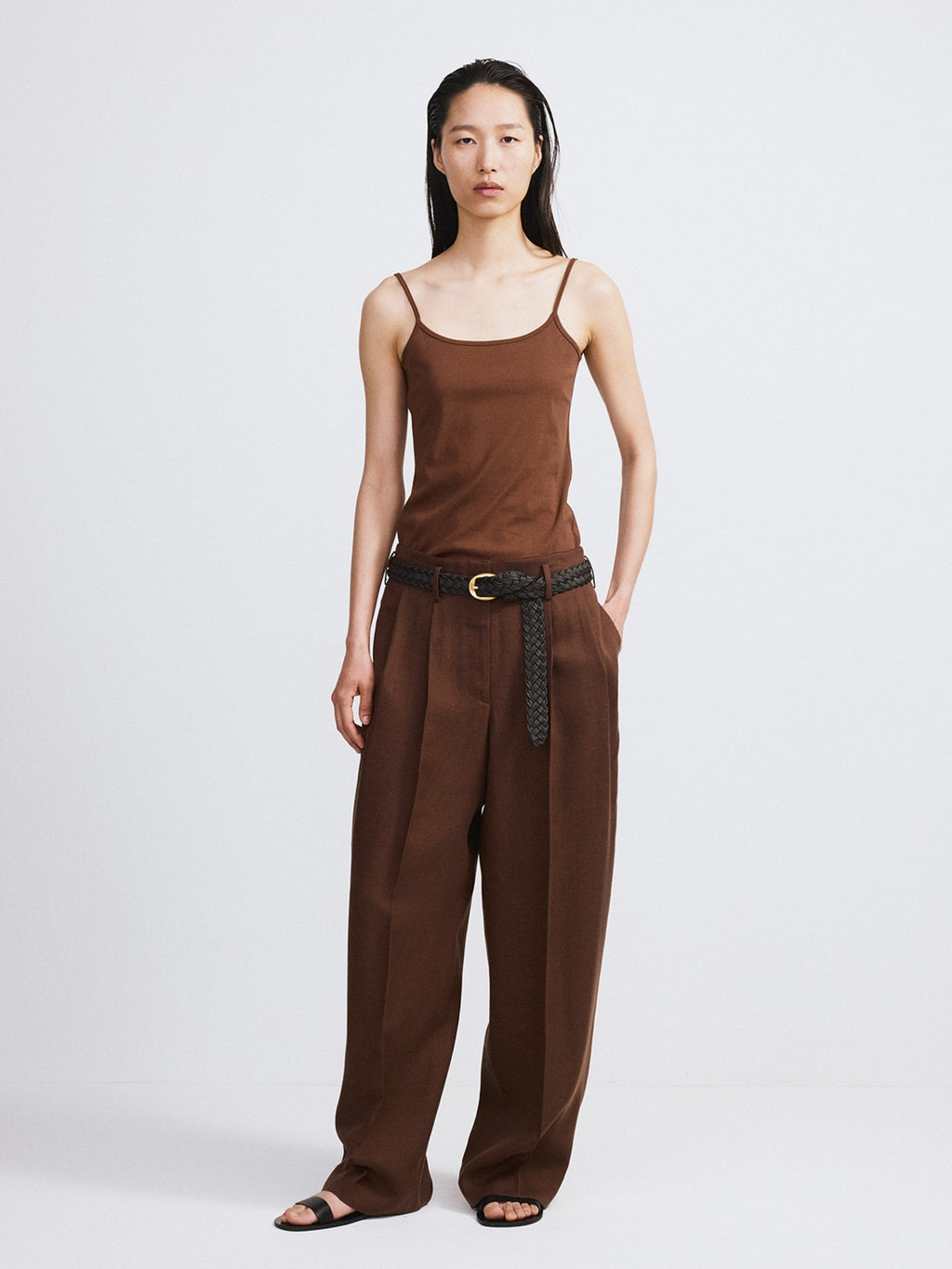 Slim Fit Long Top (Brown Sugar)