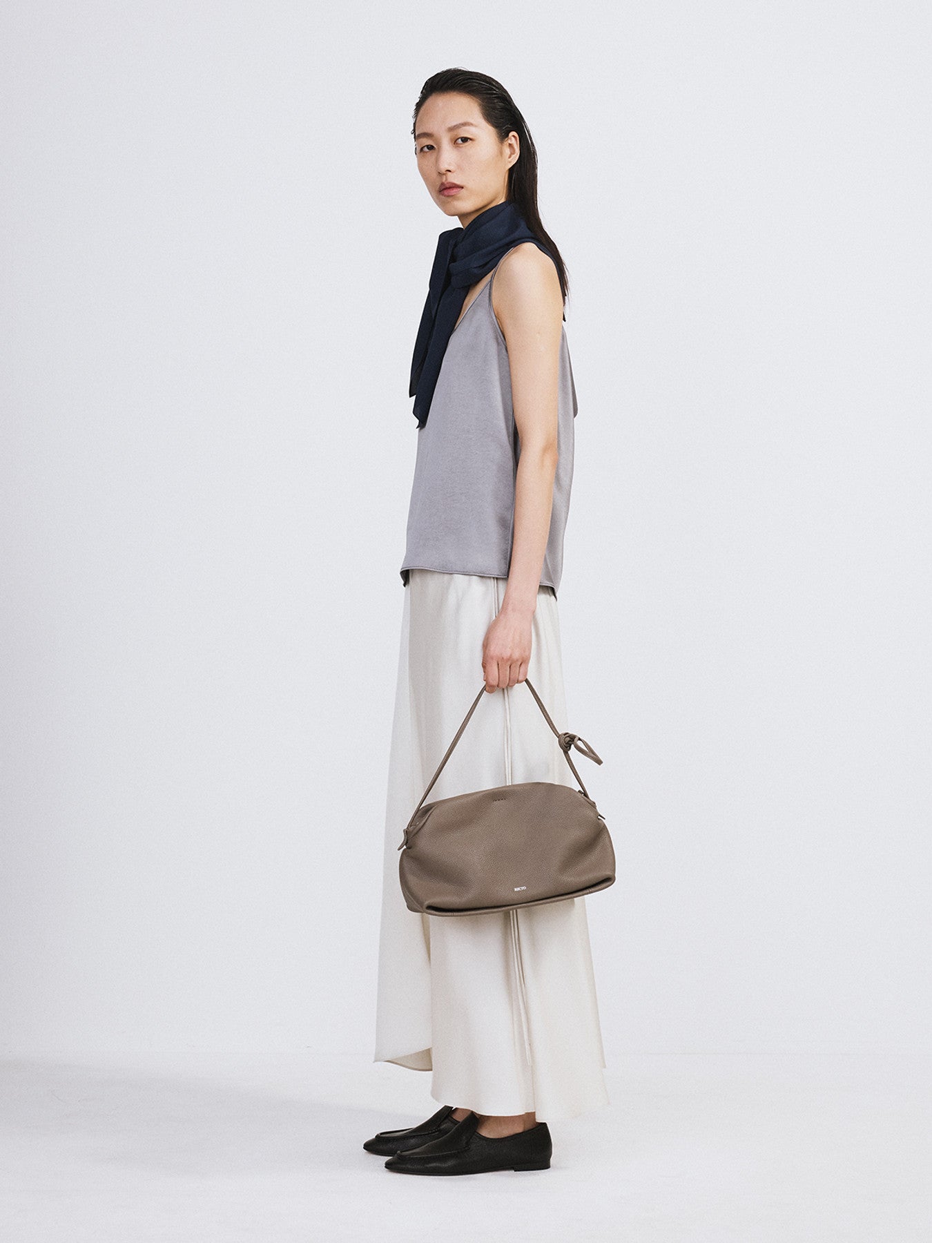 Back Drape Camisole Top (Stone Grey)