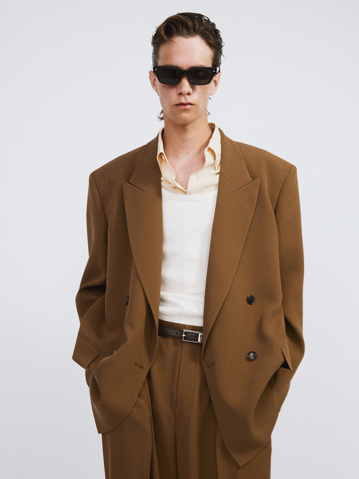 Fluid Double Suit Jacket (Ochre)