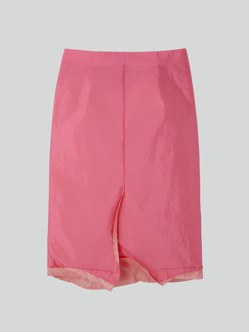 Layered Detail Midi Skirt (Pink)