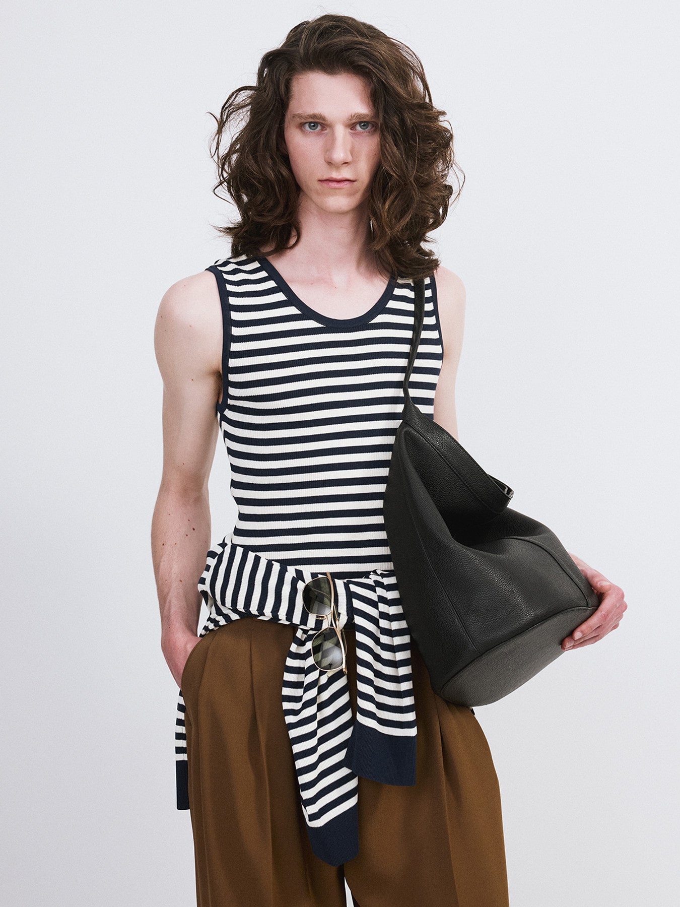 Marina Summer Knit Tank Top (Navy)