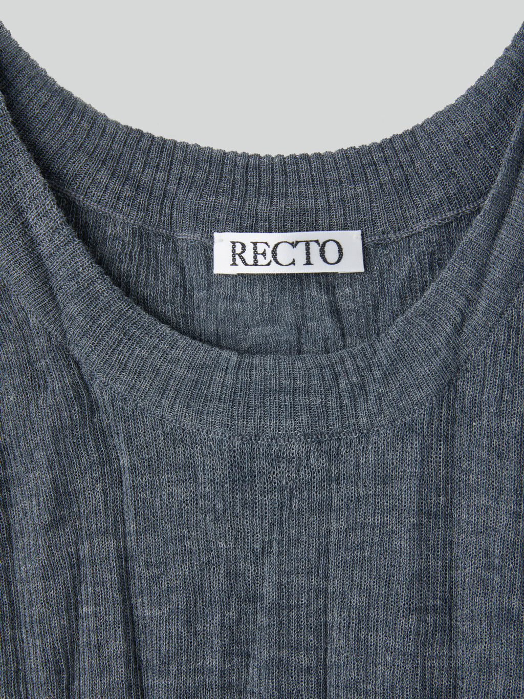 Crease Knit Tank Top (Cool Grey)