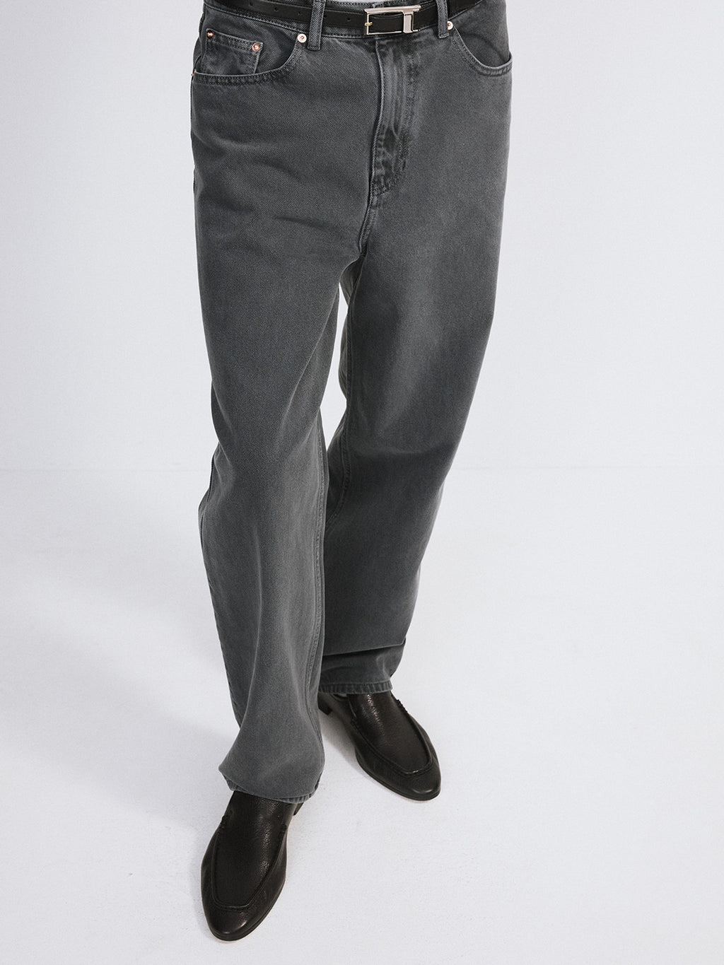 Regular Fit Denim Pants Men (Dark Grey)