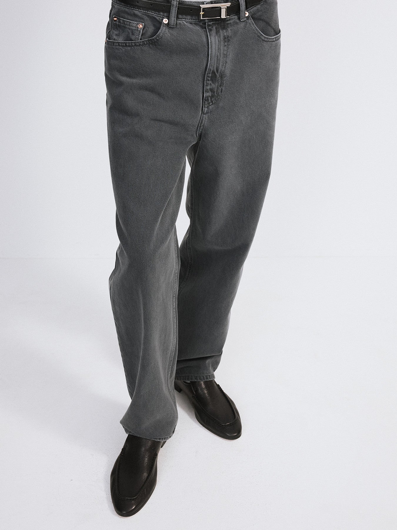Regular Fit Denim Pants Men (Dark Grey)