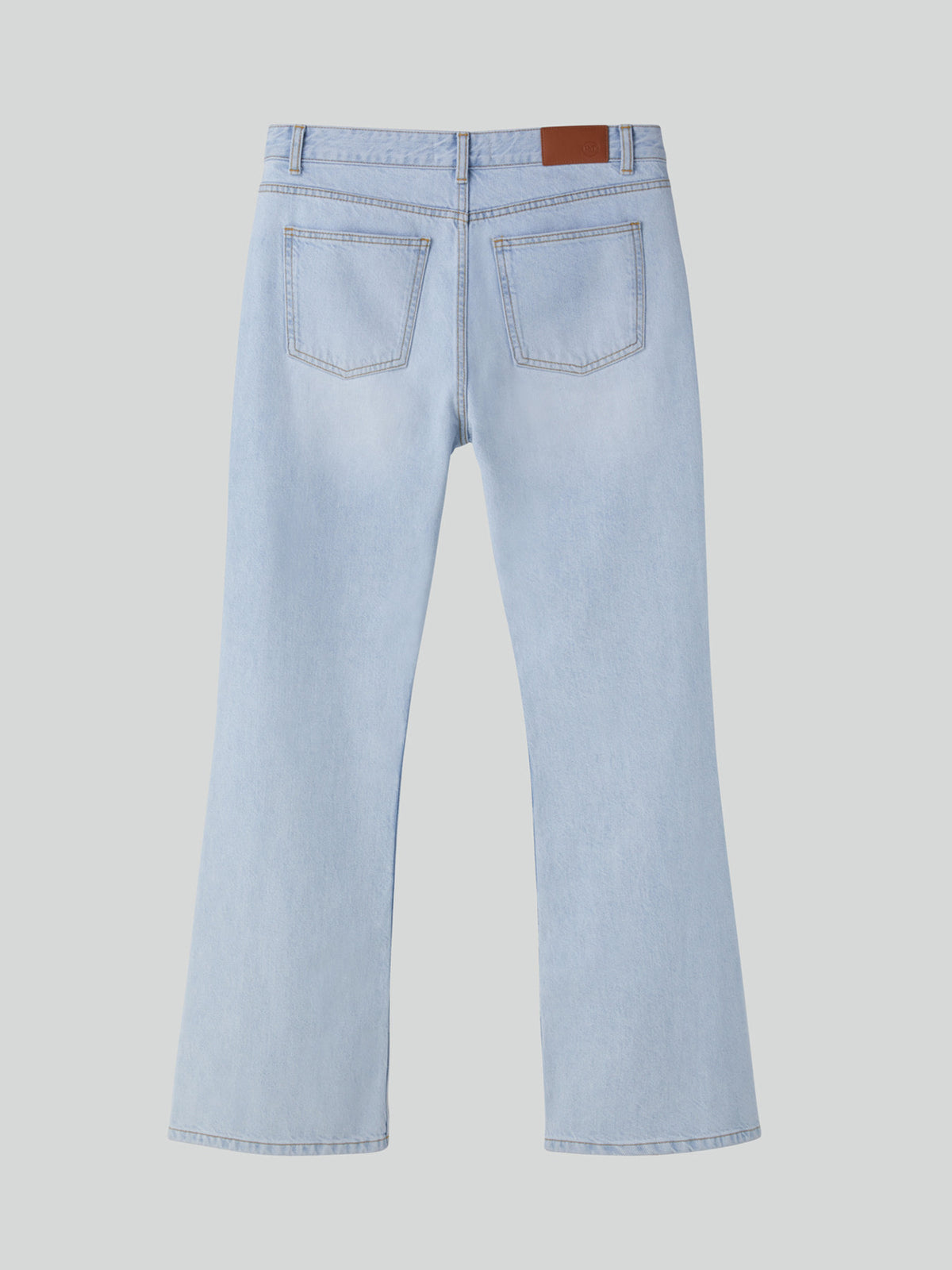Light Washed Flare Denim (Ice Blue)