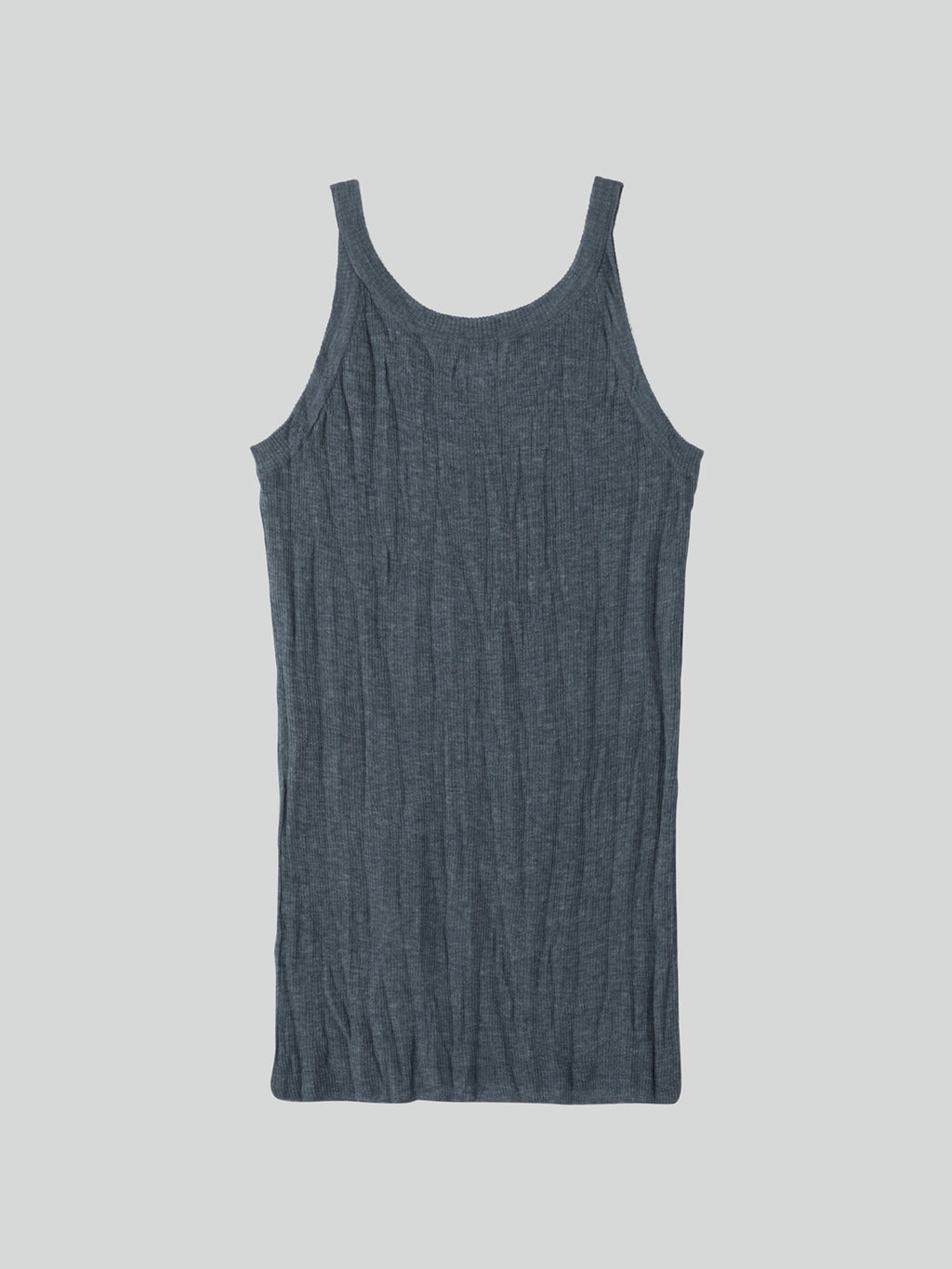 Crease Knit Tank Top (Cool Grey)