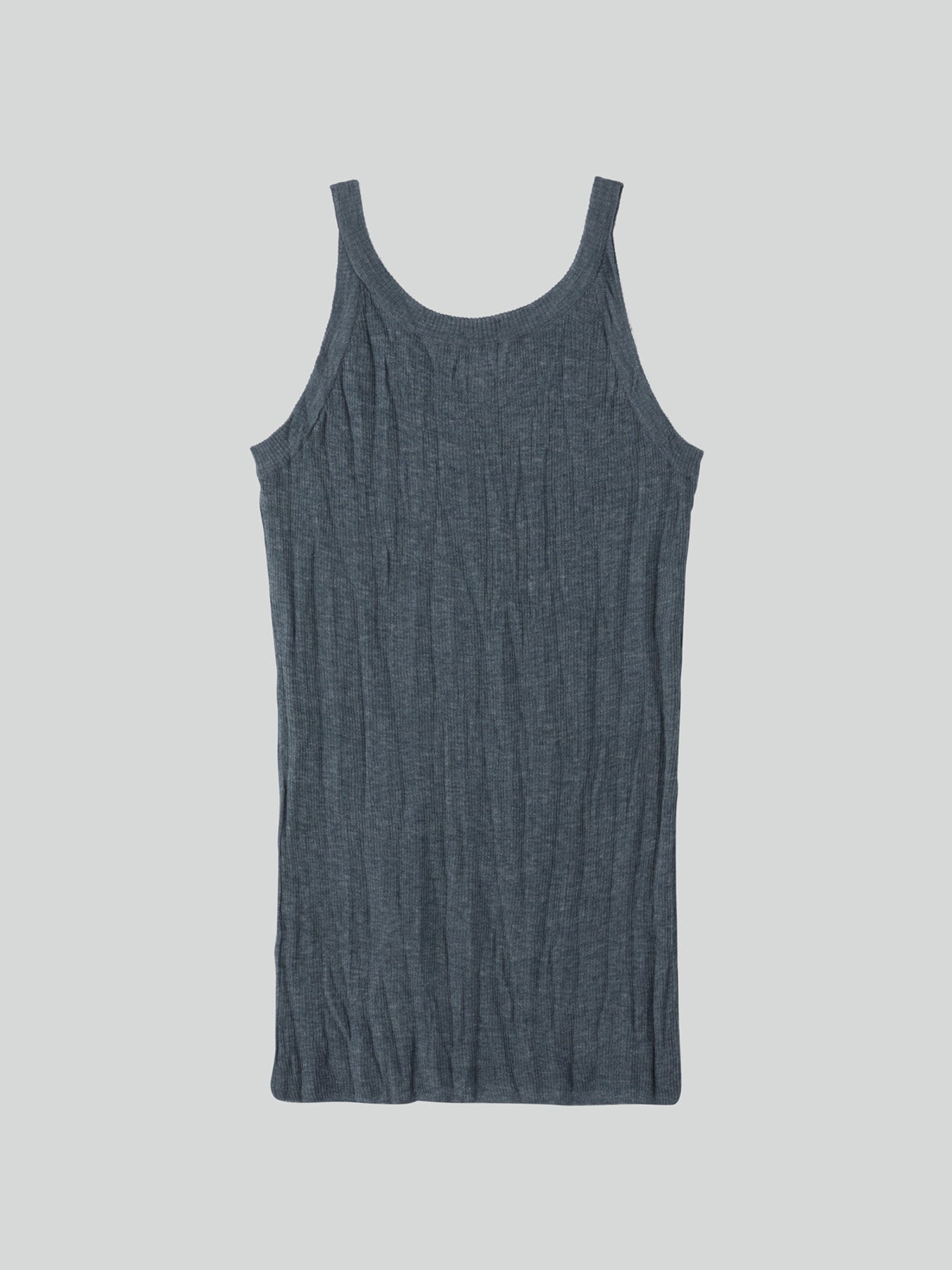 Crease Knit Tank Top (Cool Grey)