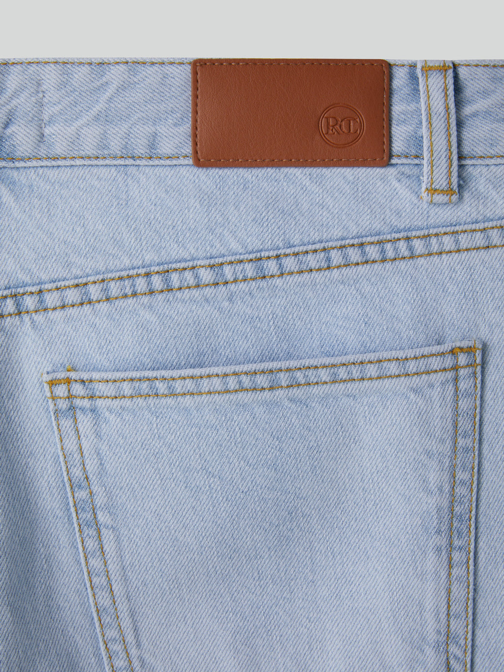 Light Washed Flare Denim (Ice Blue)