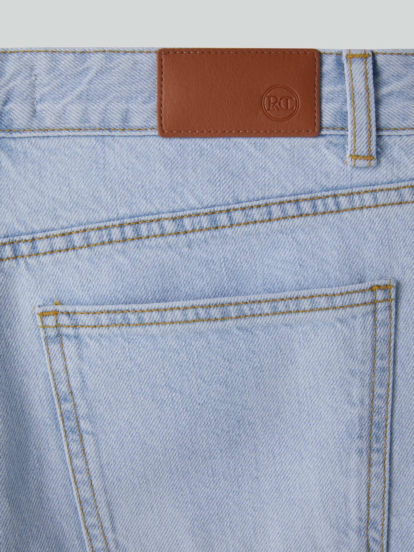 Light Washed Flare Denim (Ice Blue)