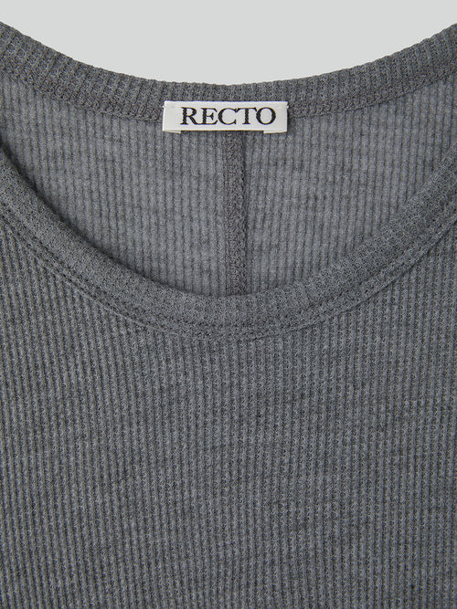 Cashmere Blend Fitted T-Shirt (Melange Grey)