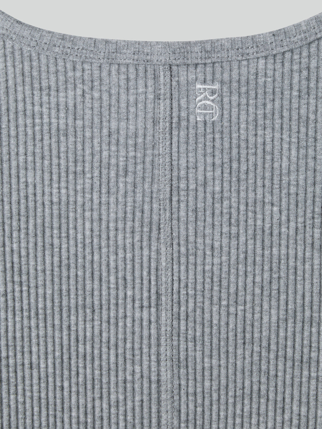 Ribbed Jersey Top (Melange Grey)