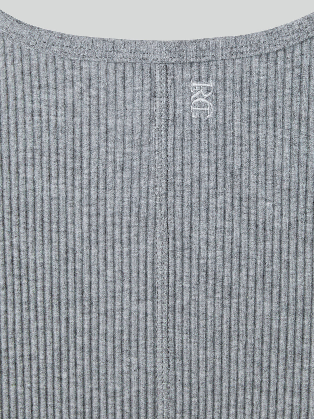Ribbed Jersey Top (Melange Grey)