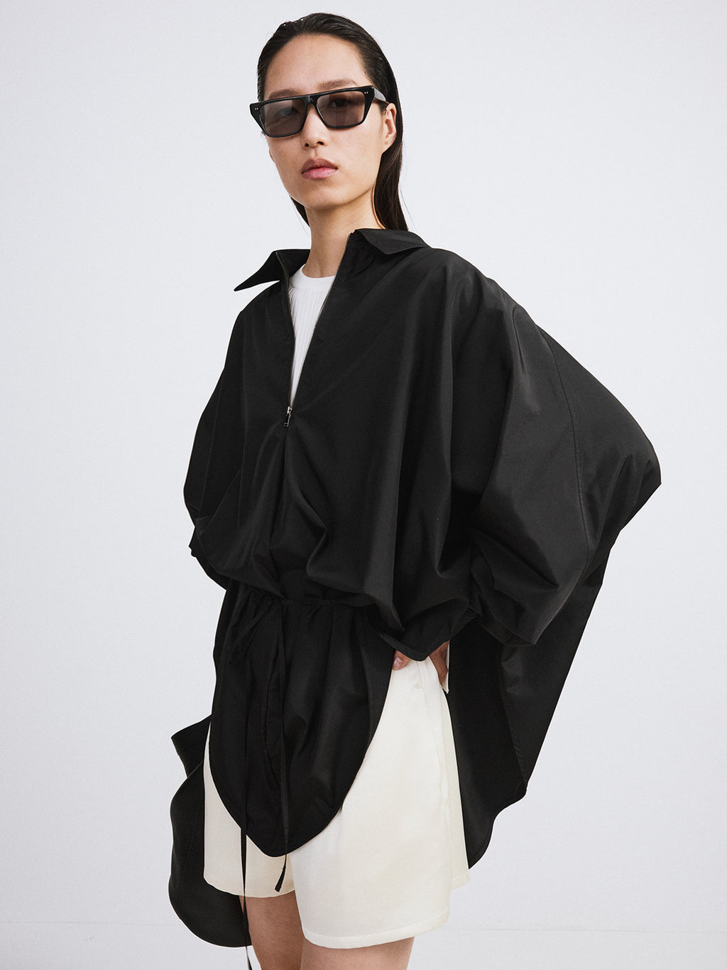 Oversized Cape Jumper (Black)