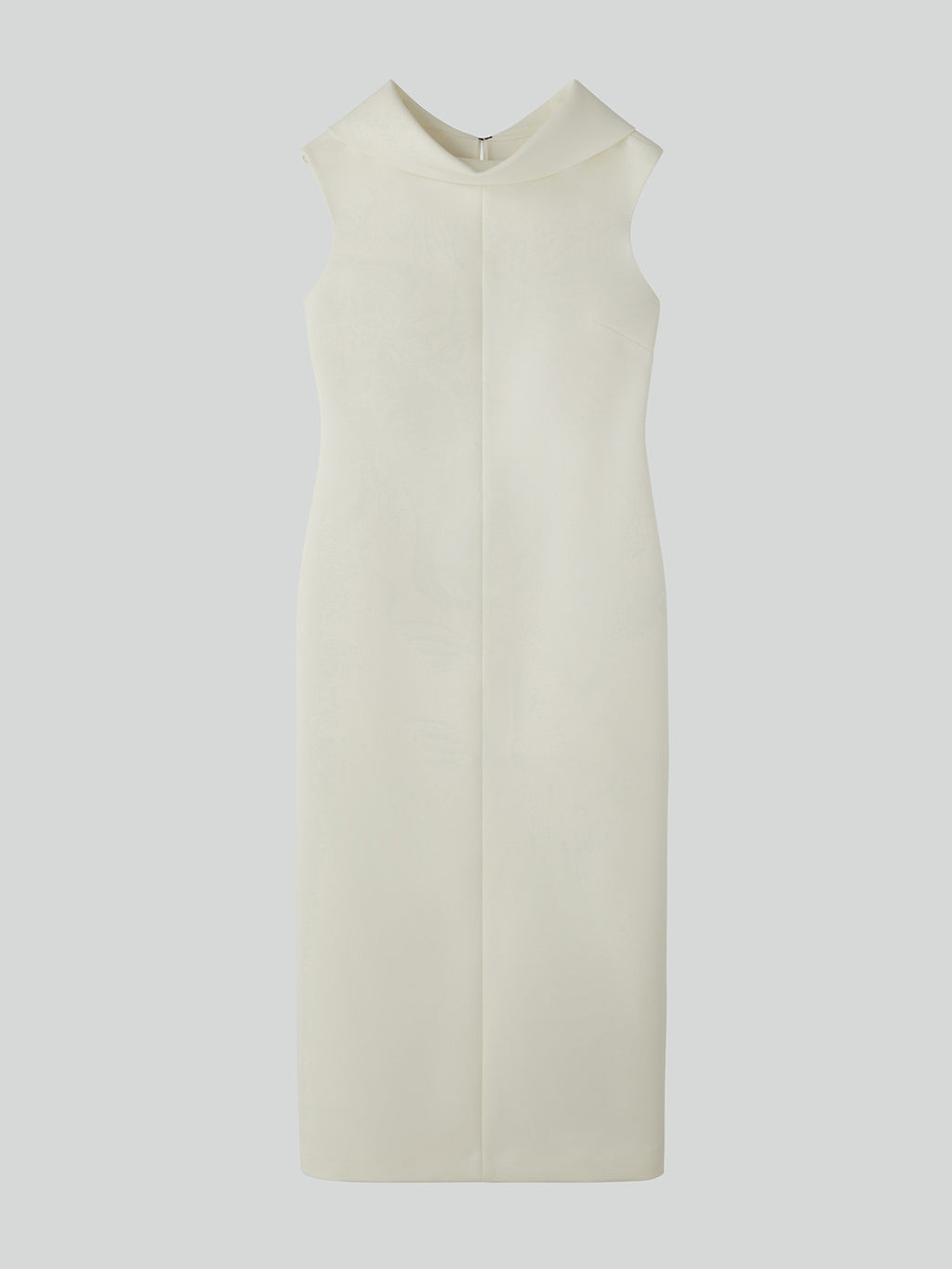 Open Back High Neck Dress (Off White)