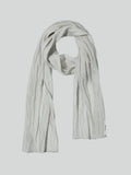 Silk Blend Gathered Tie Scarf (Taupe)
