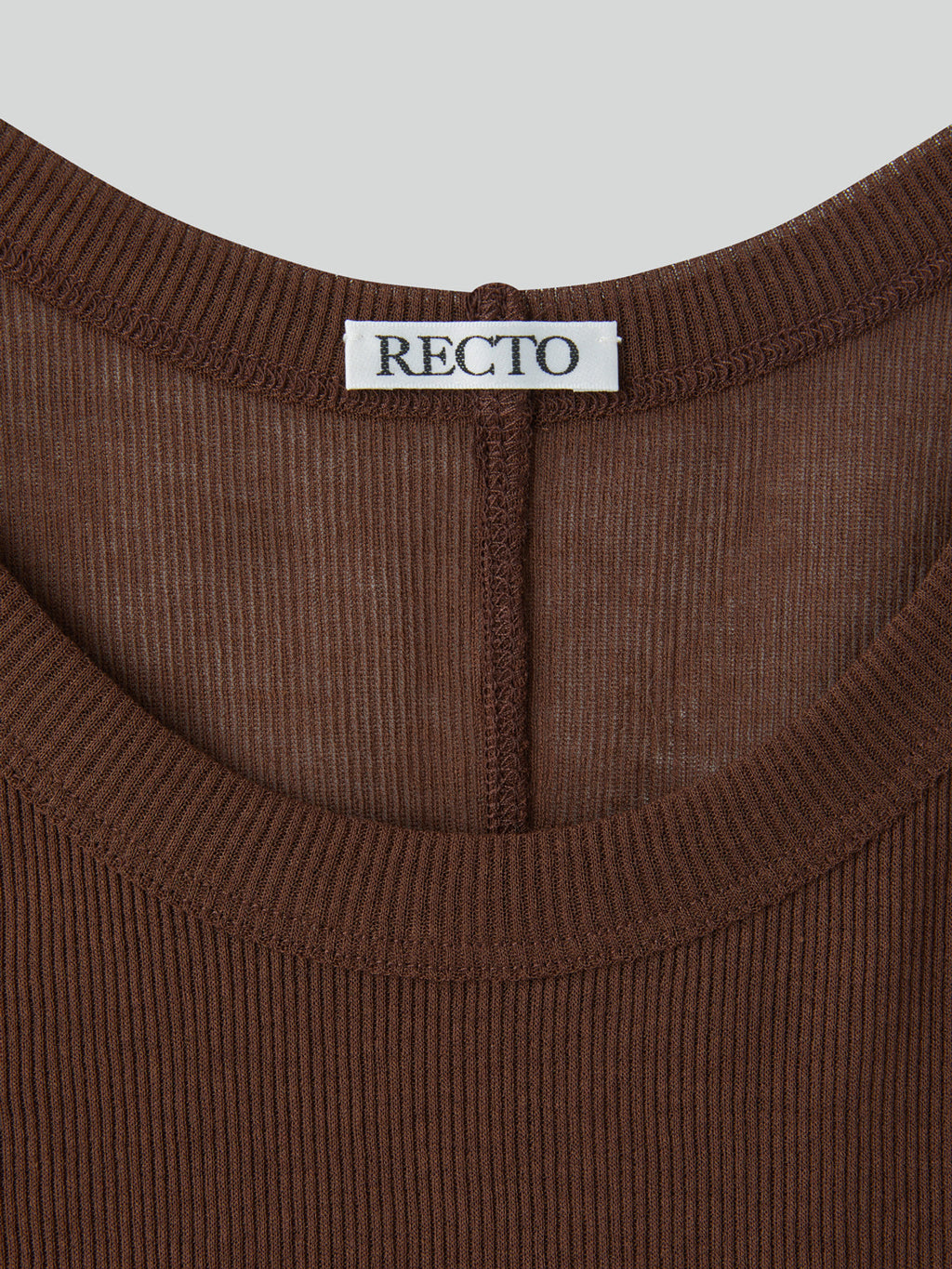 Sheer Jersey Tank Top (Red Brown)
