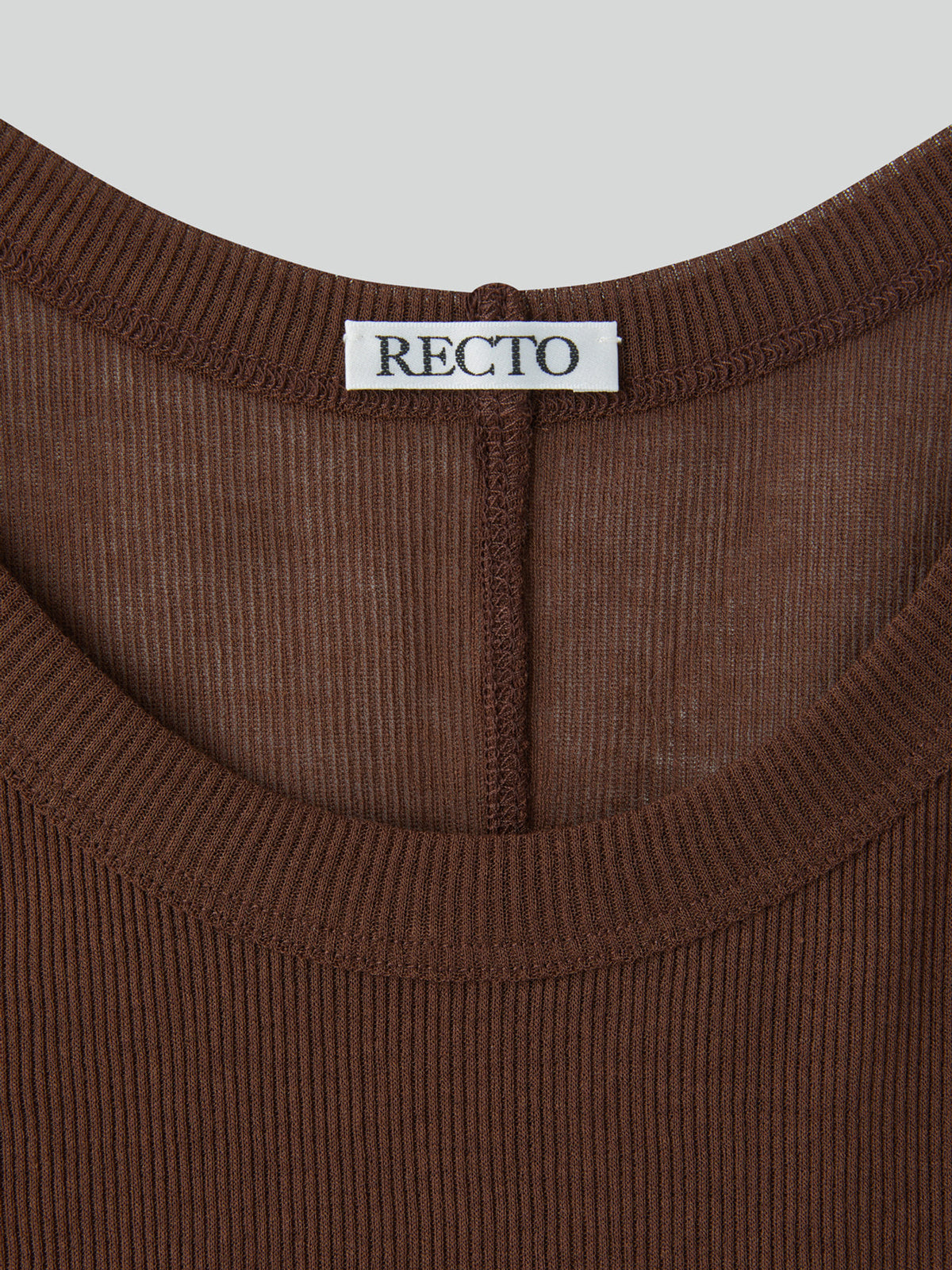 Sheer Jersey Tank Top (Red Brown)