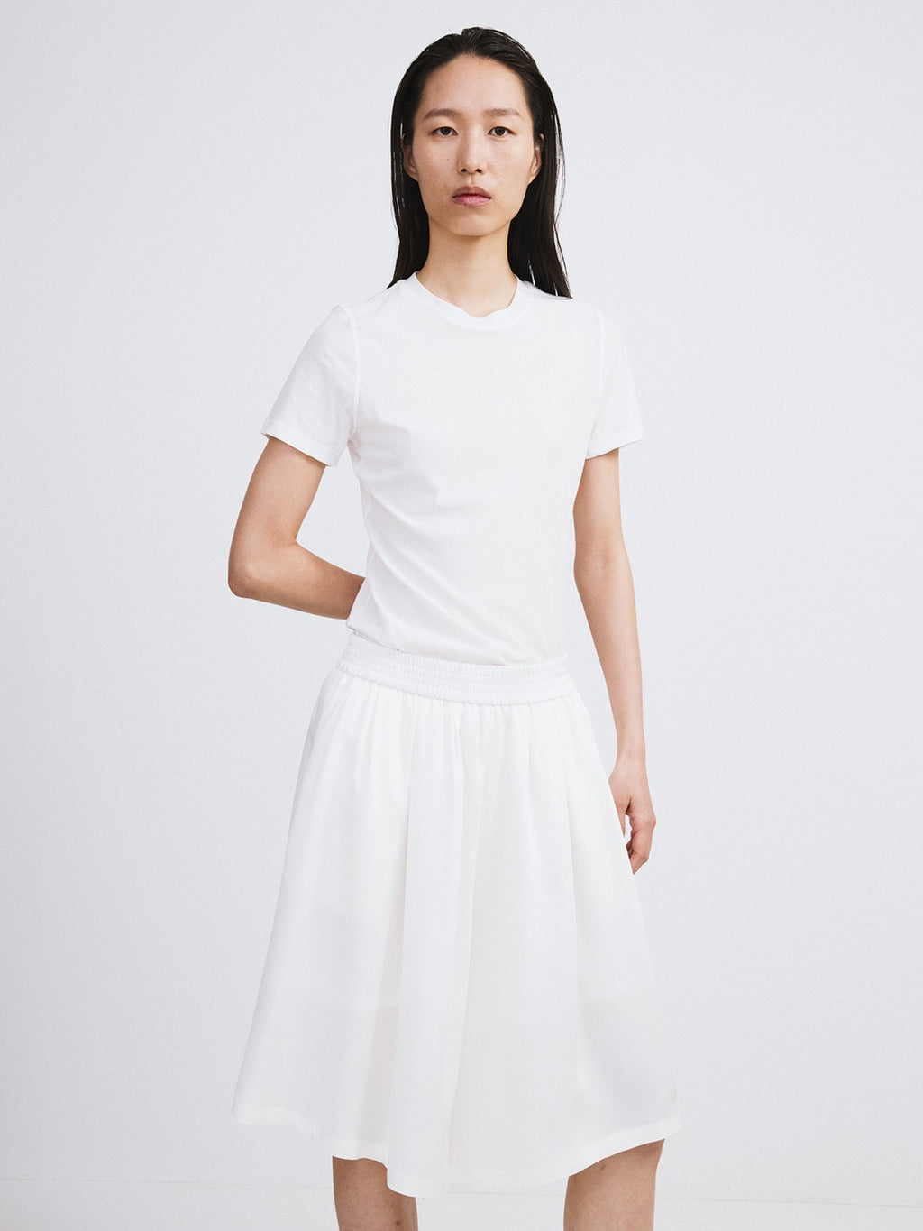 Recto Logo Cap Sleeve Top (White)