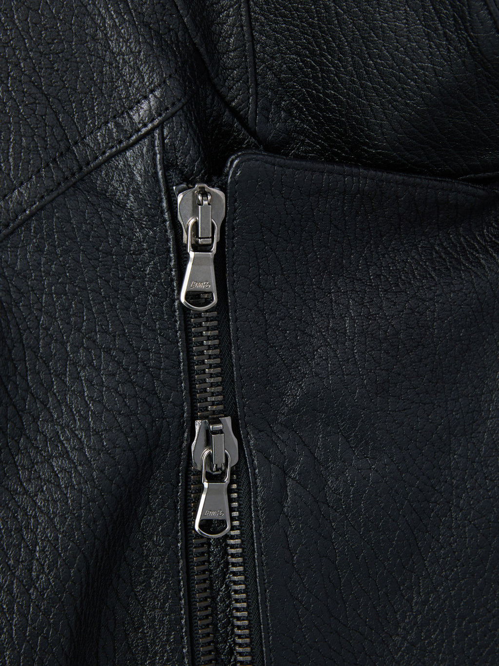 Vintage Effect Biker Jacket (Black)