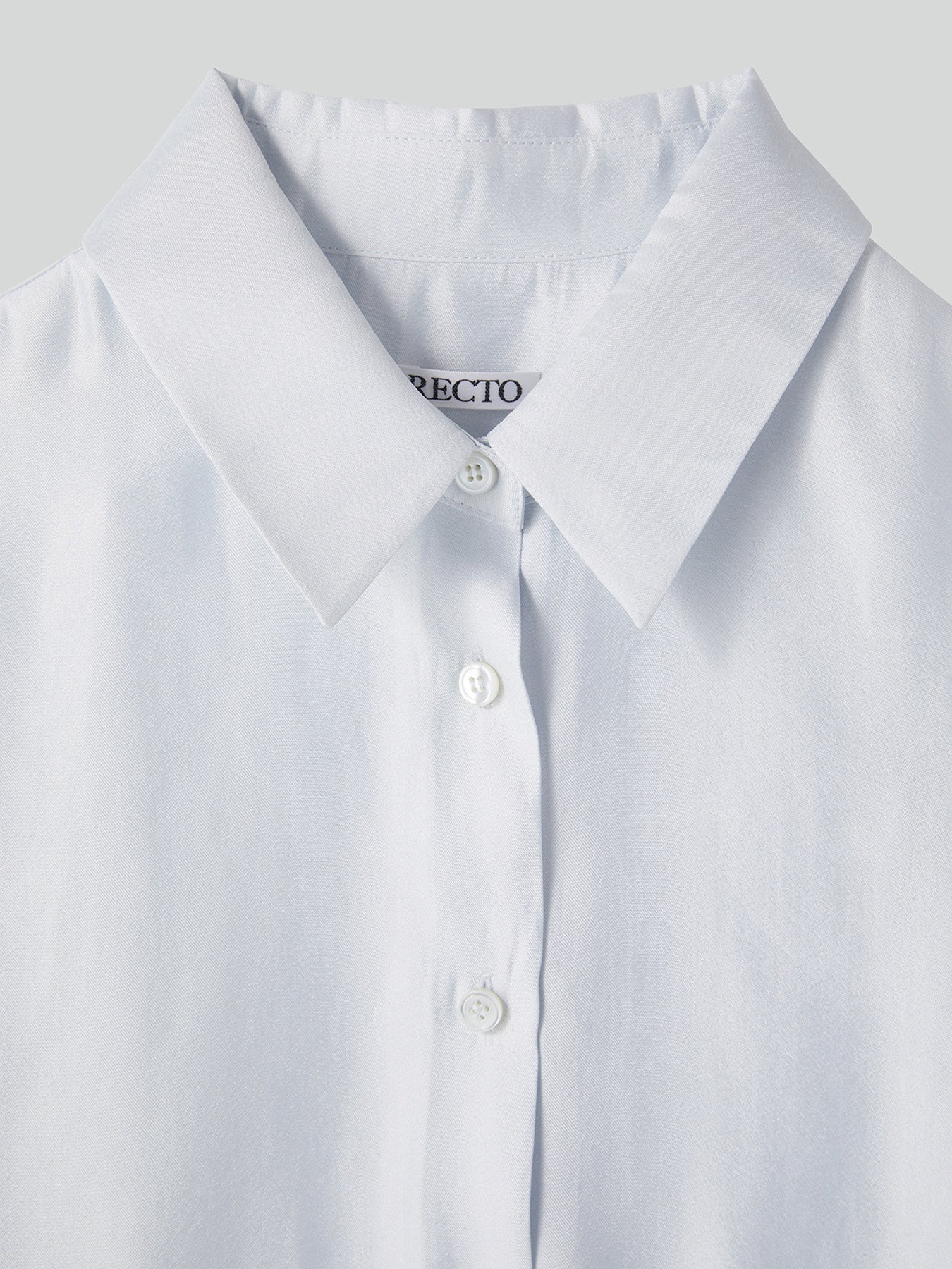 Oversized Sheer Shirt (White Grey)