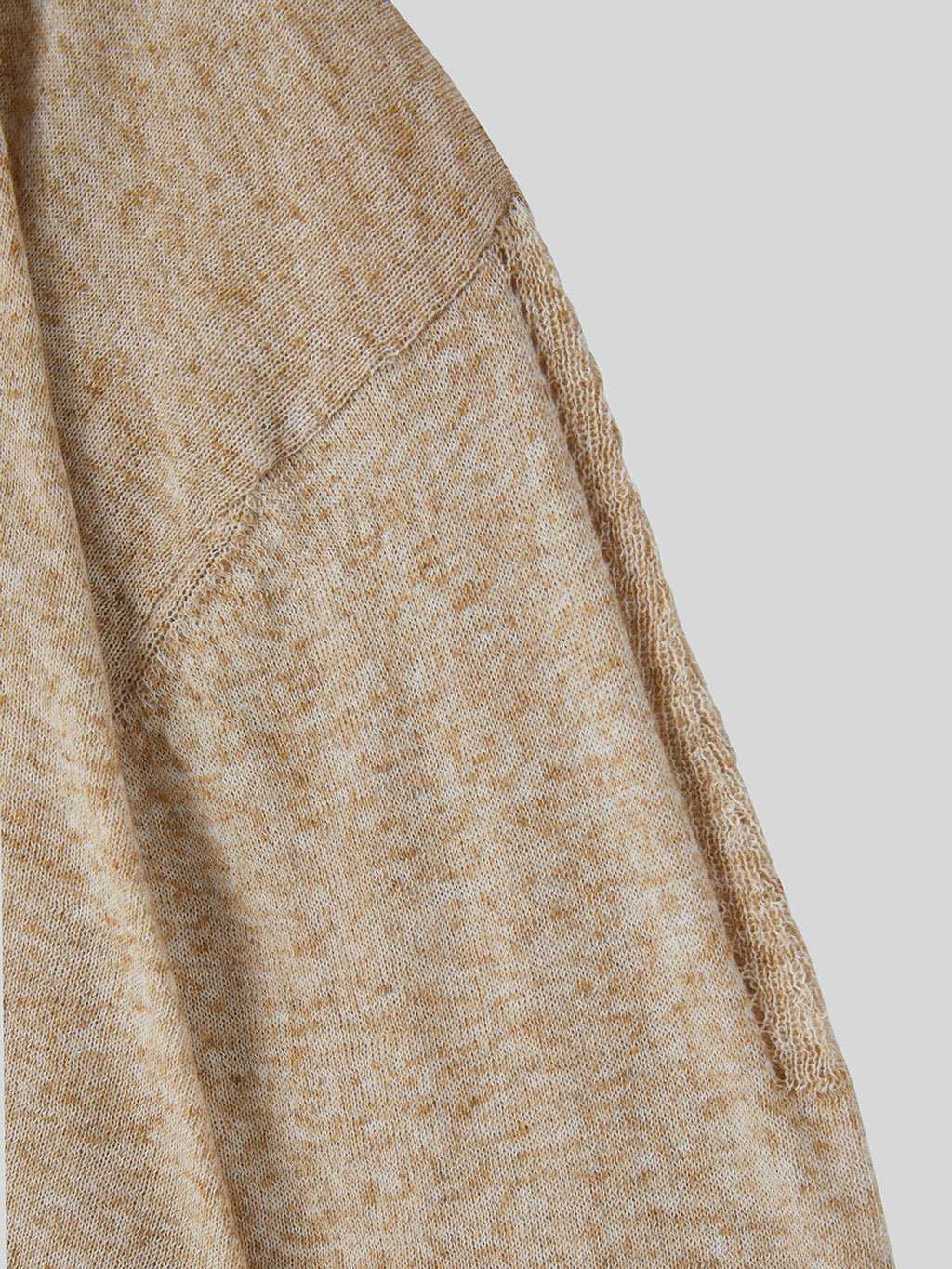 Melange V-Neck Loose Knit Top (Oatmeal)