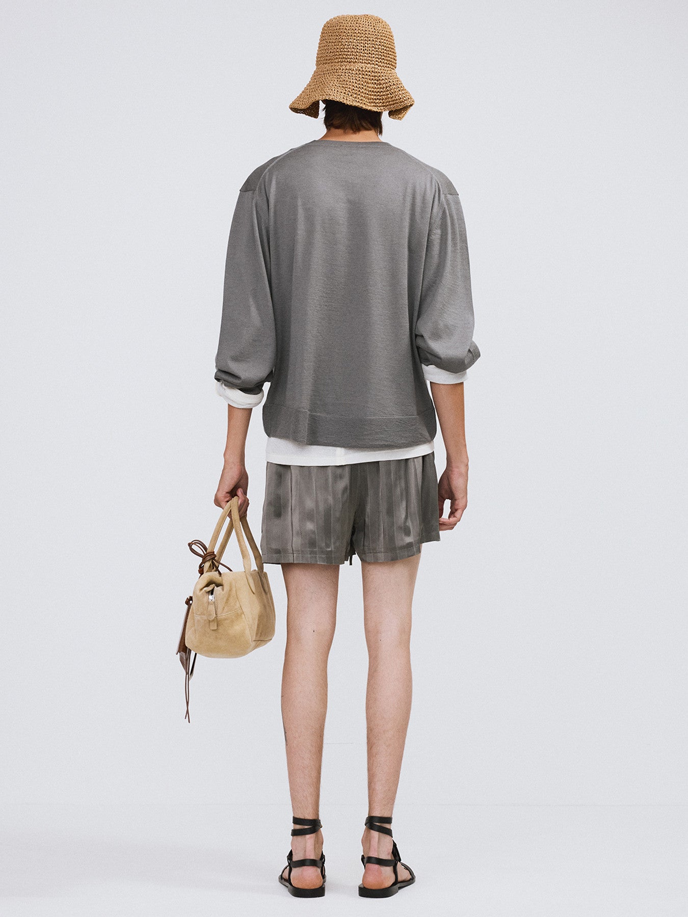 Silky Lounge Shorts (Midnight Grey)