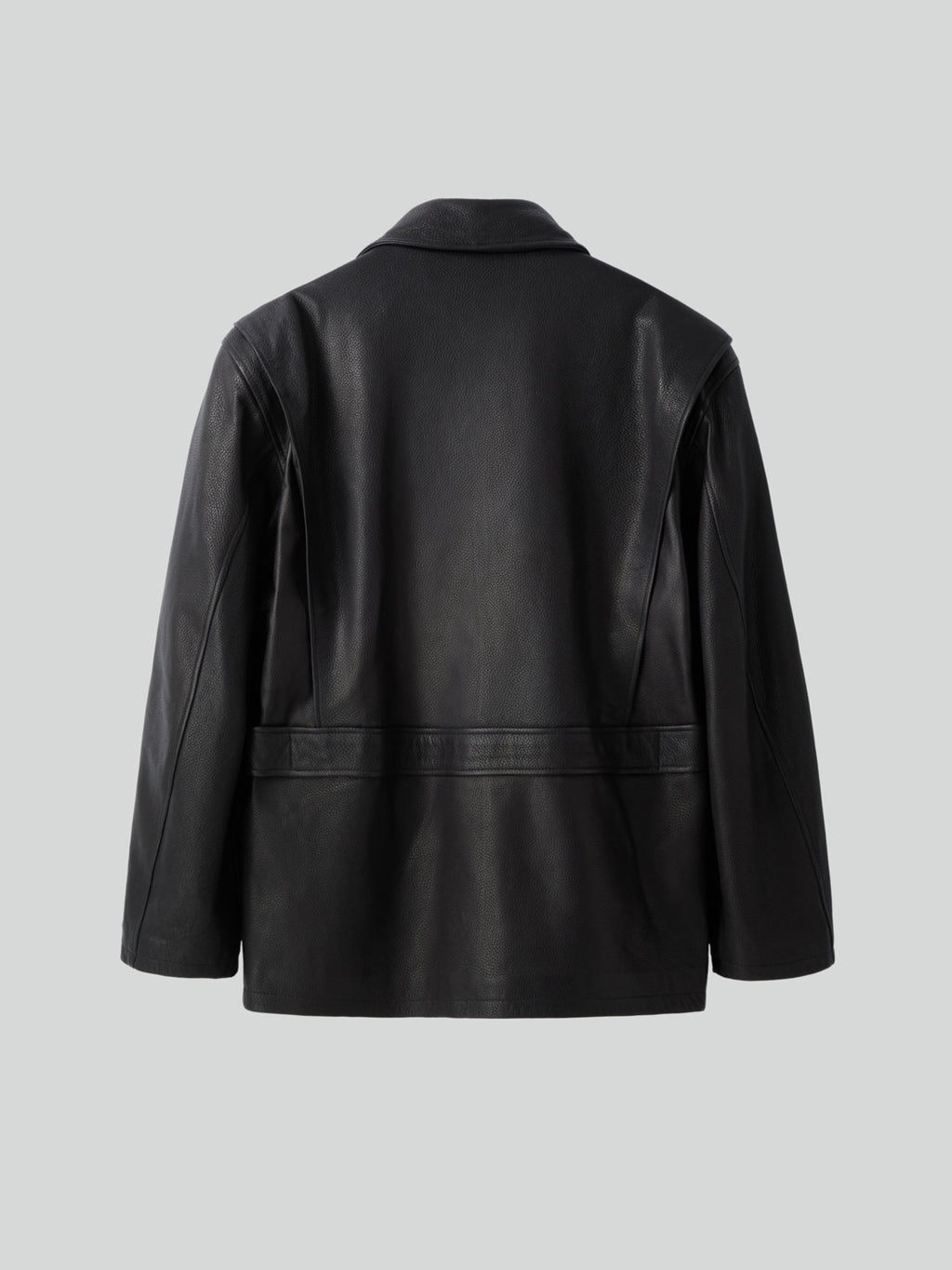 Vintage Leather Chore Jacket (Black)