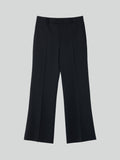 Virgin Wool Flare Fit Pants (Black)