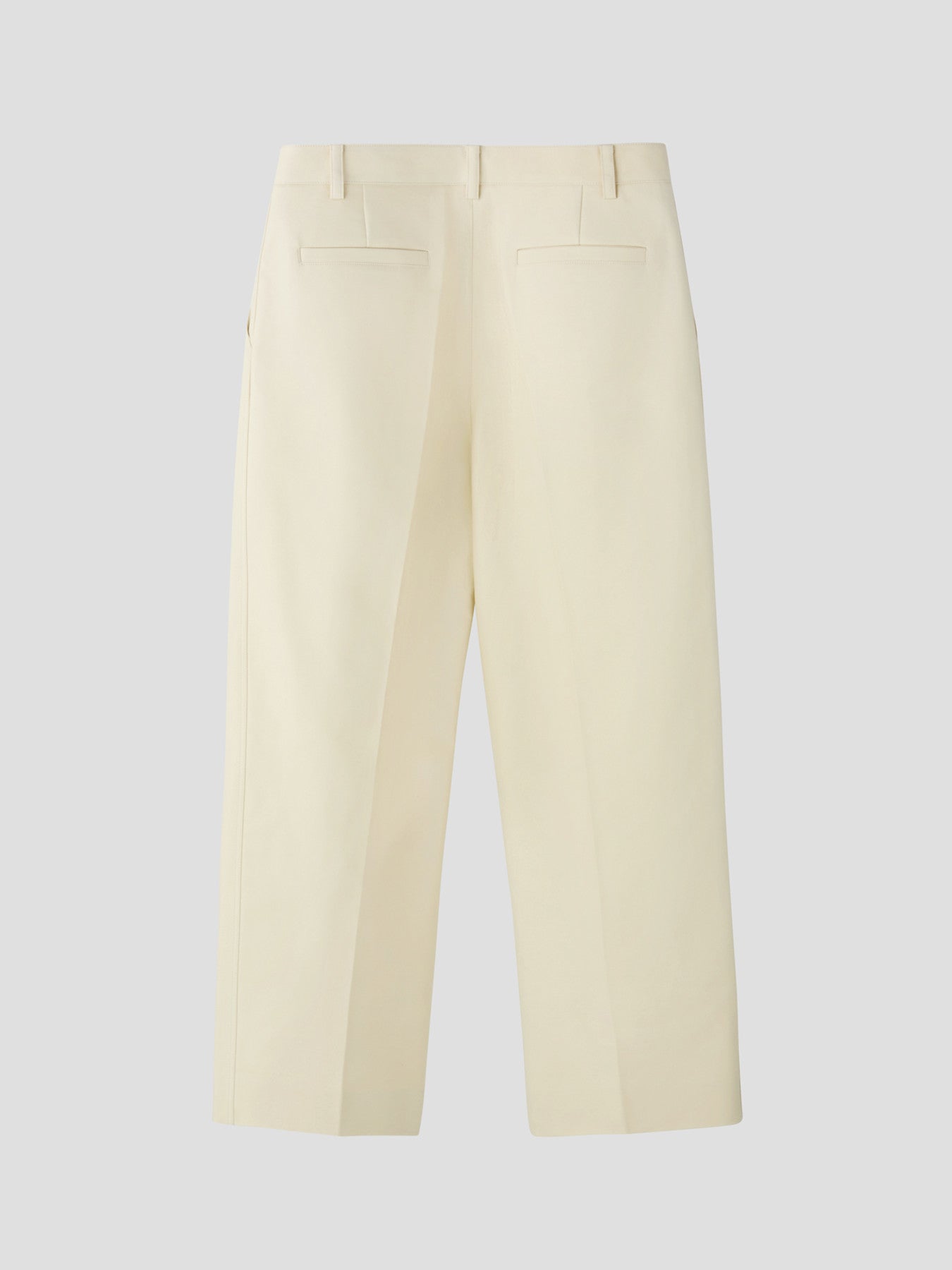 Button Fly Crop Pants (Butter Beige)