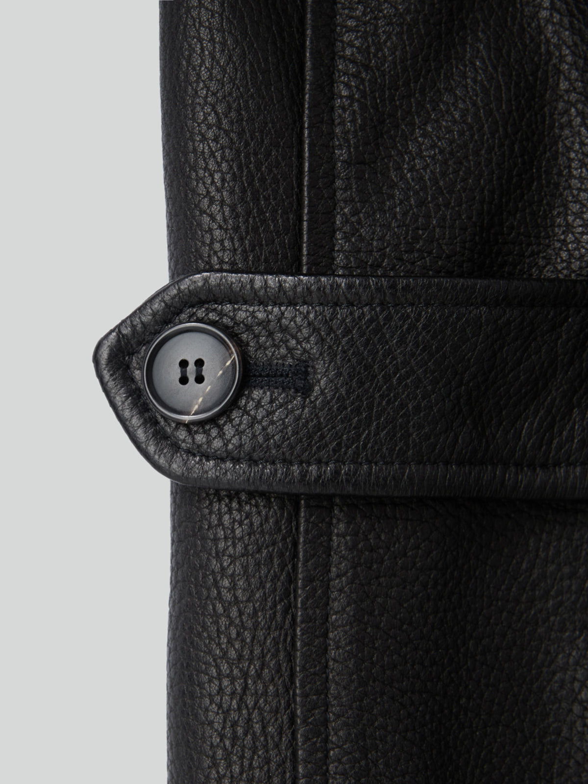 Vintage Leather Chore Jacket (Black)