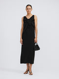 Tied Fluid Maxi Dress (Black)