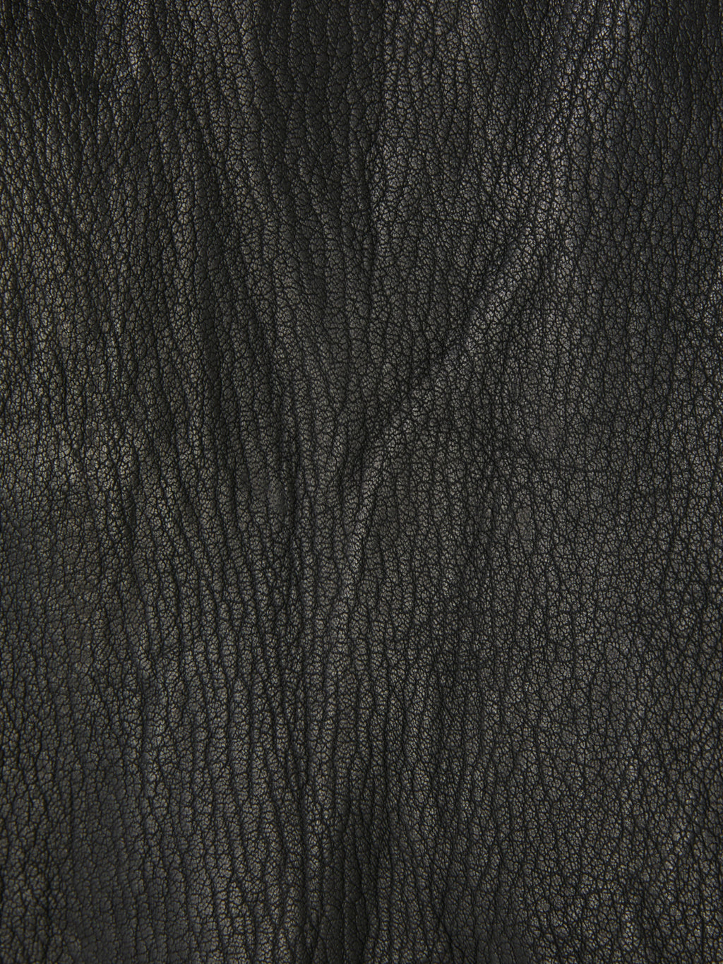 Ben Crinkle Leather Jumper (Black)