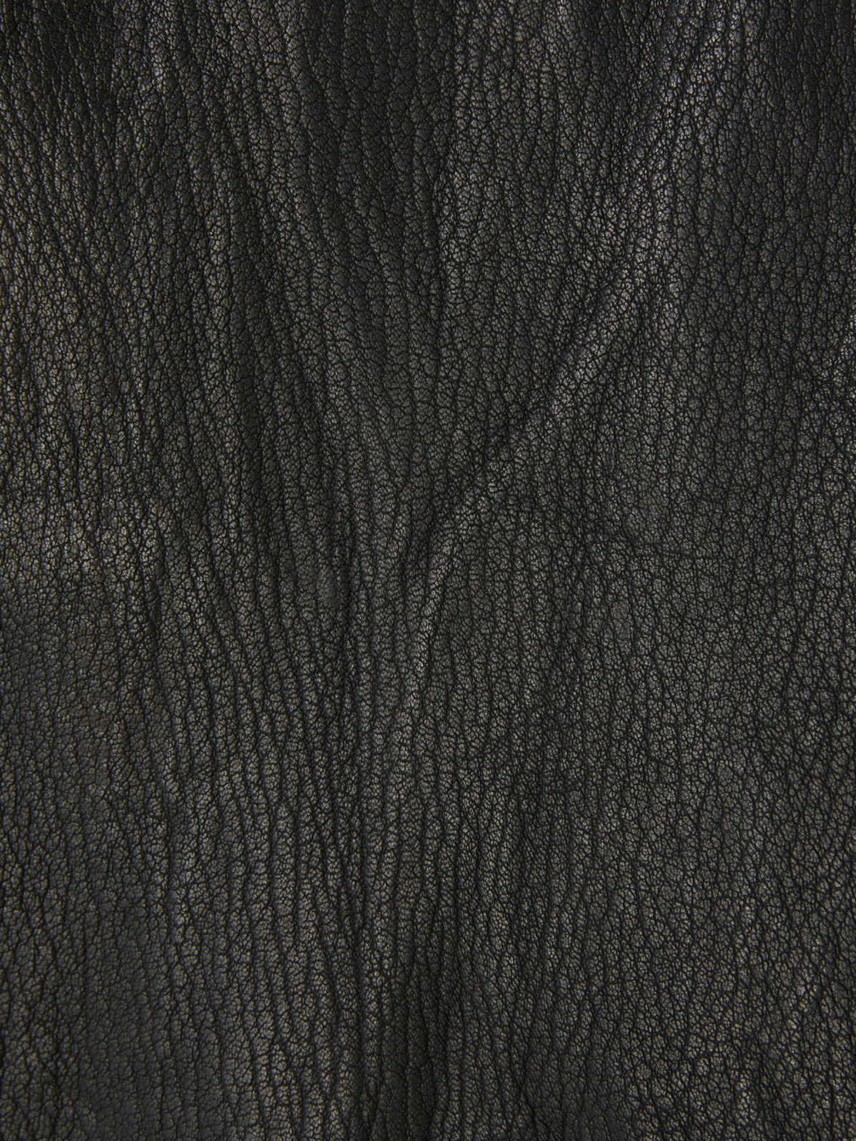 Ben Crinkle Leather Jumper (Black)