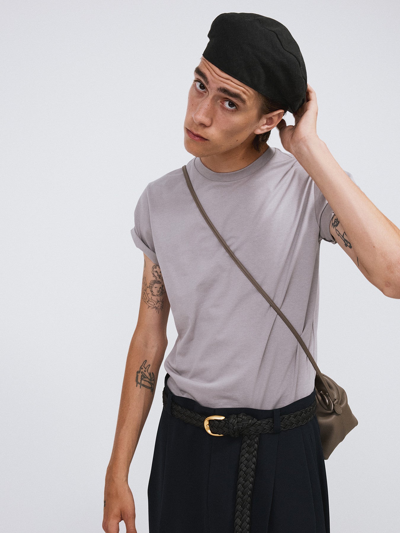 Compact Cotton T-Shirt (Sepia Grey)