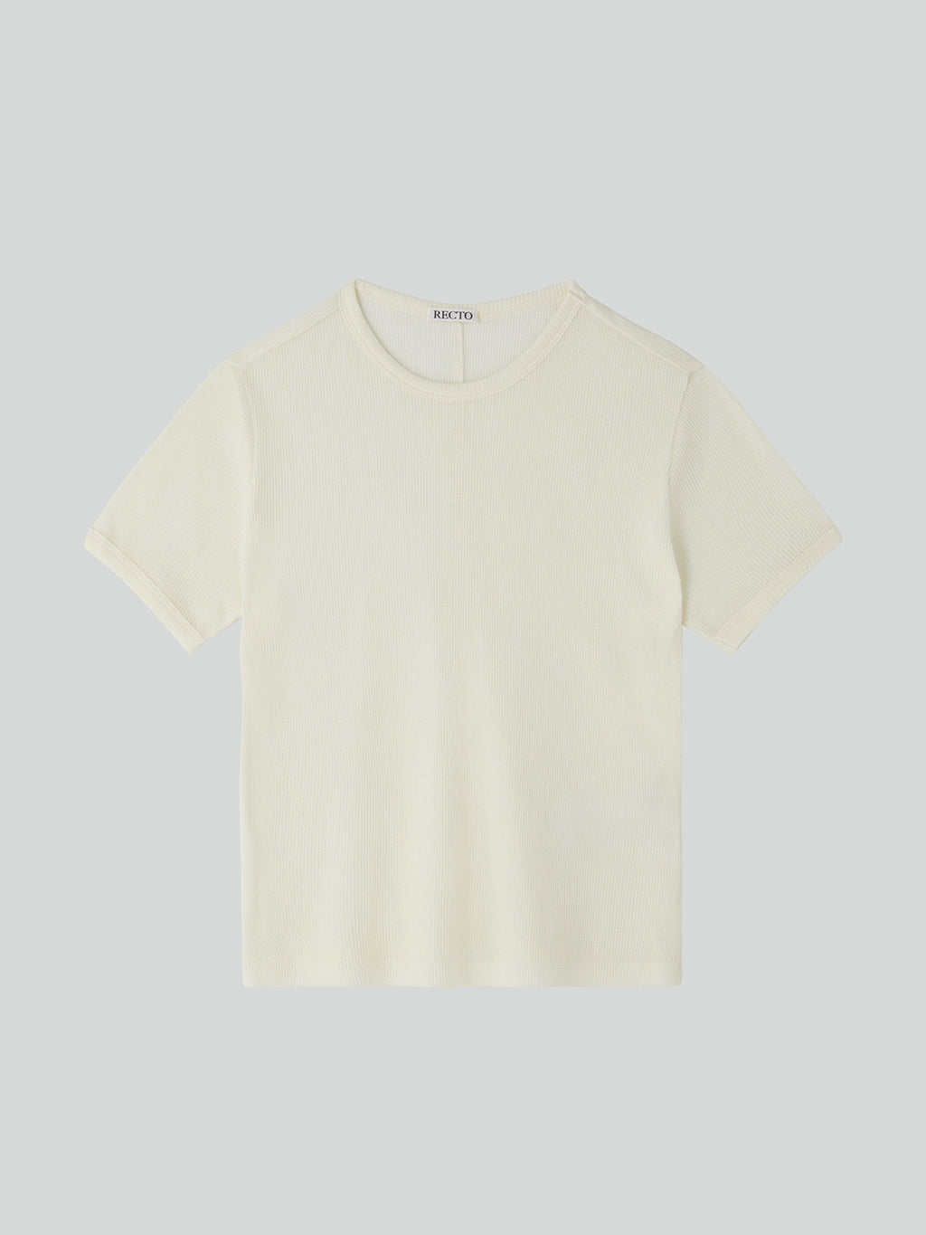 Cashmere Blend Fitted T-Shirt (Cream)