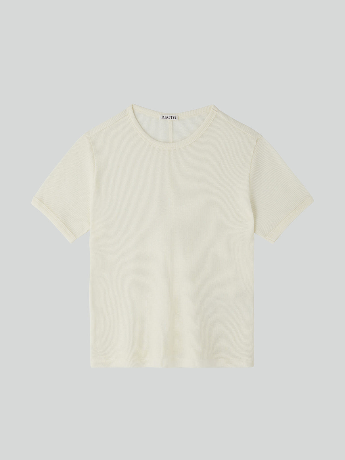 Cashmere Blend Fitted T-Shirt (Cream)