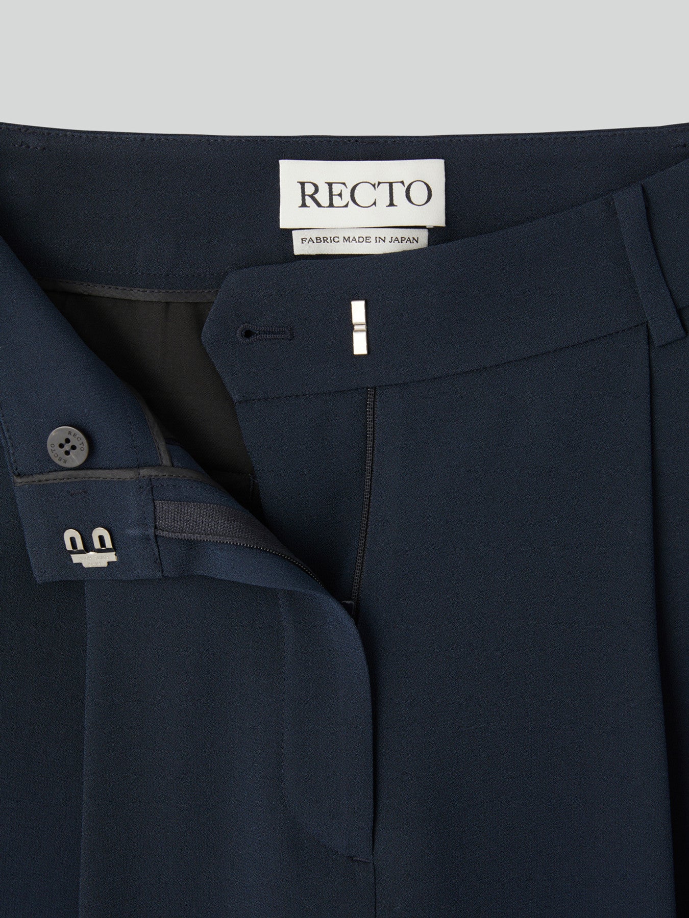 Tuxedo Detail Fluid Suit Pants (Dark Navy)