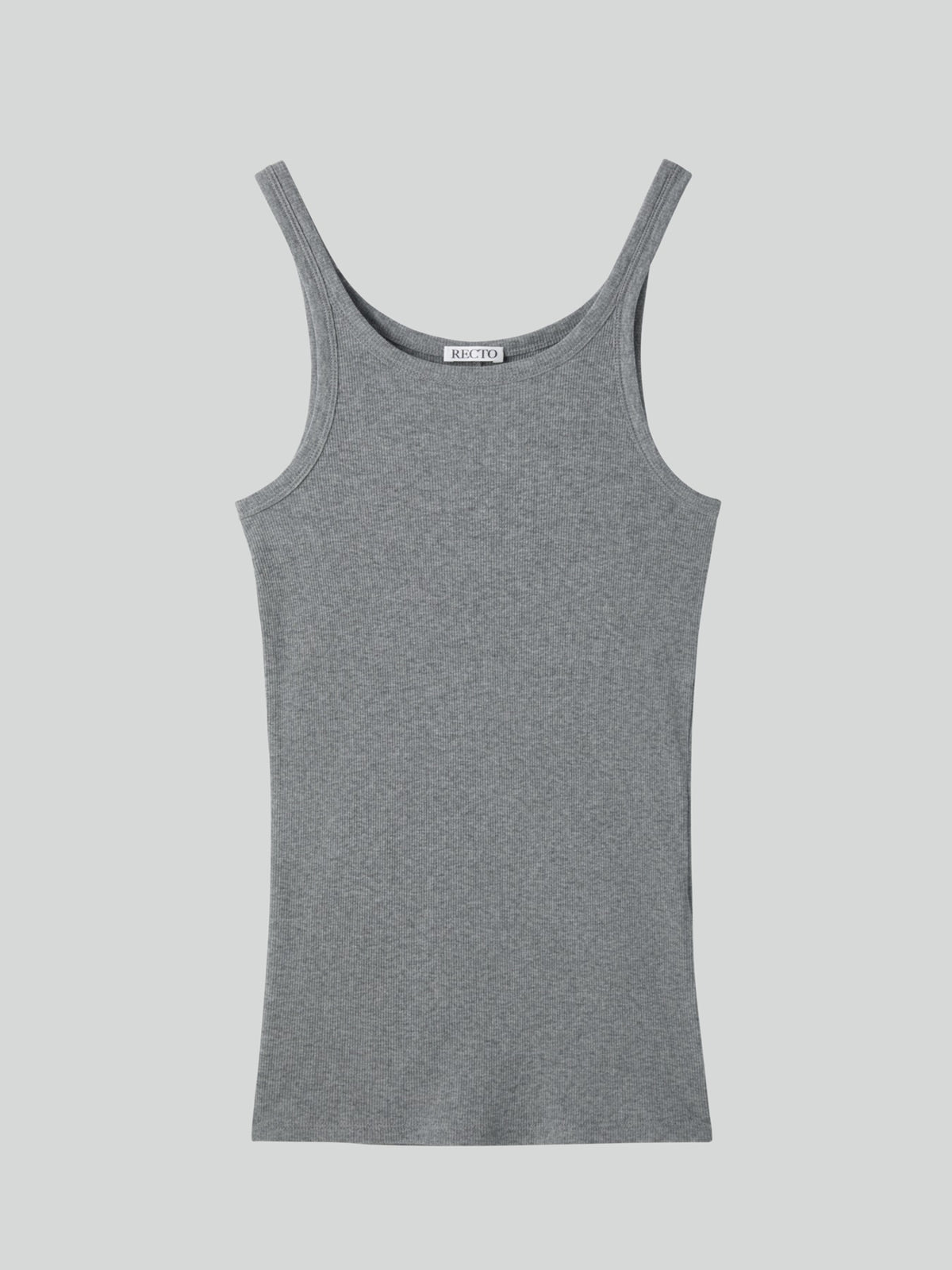 Deep Scoop Tank Top (Melange Grey)