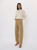 90’s High-Rise Curved Leg Jeans (Beige)