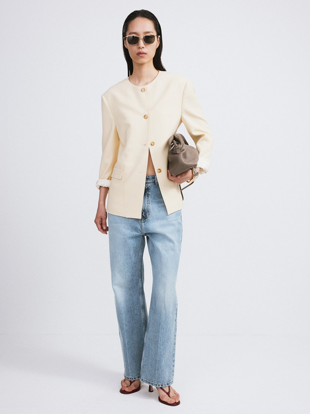 Loose Fit Washed Denim (Light Blue)
