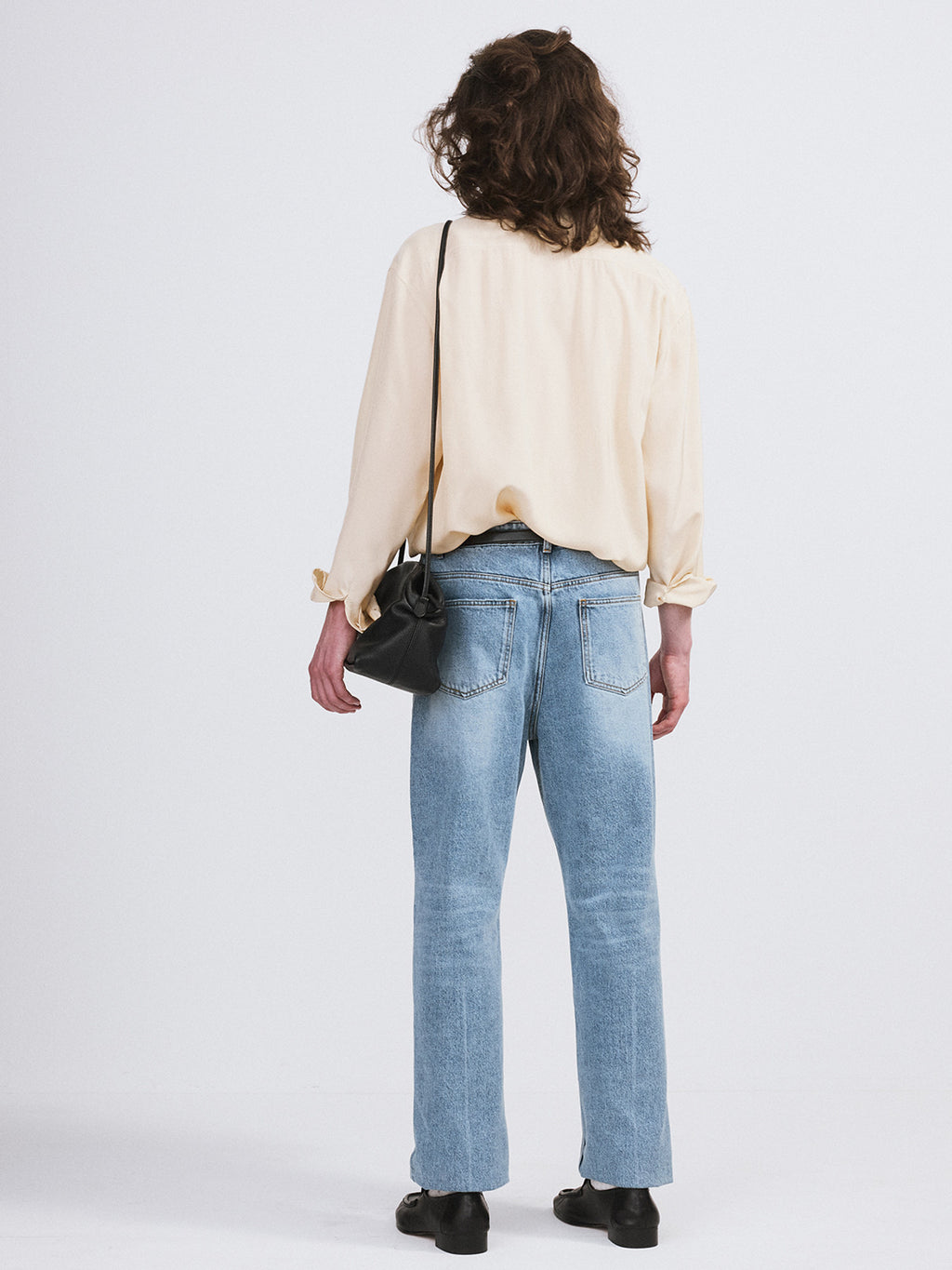 Wrinkled Fluid Shirt (Butter Beige)