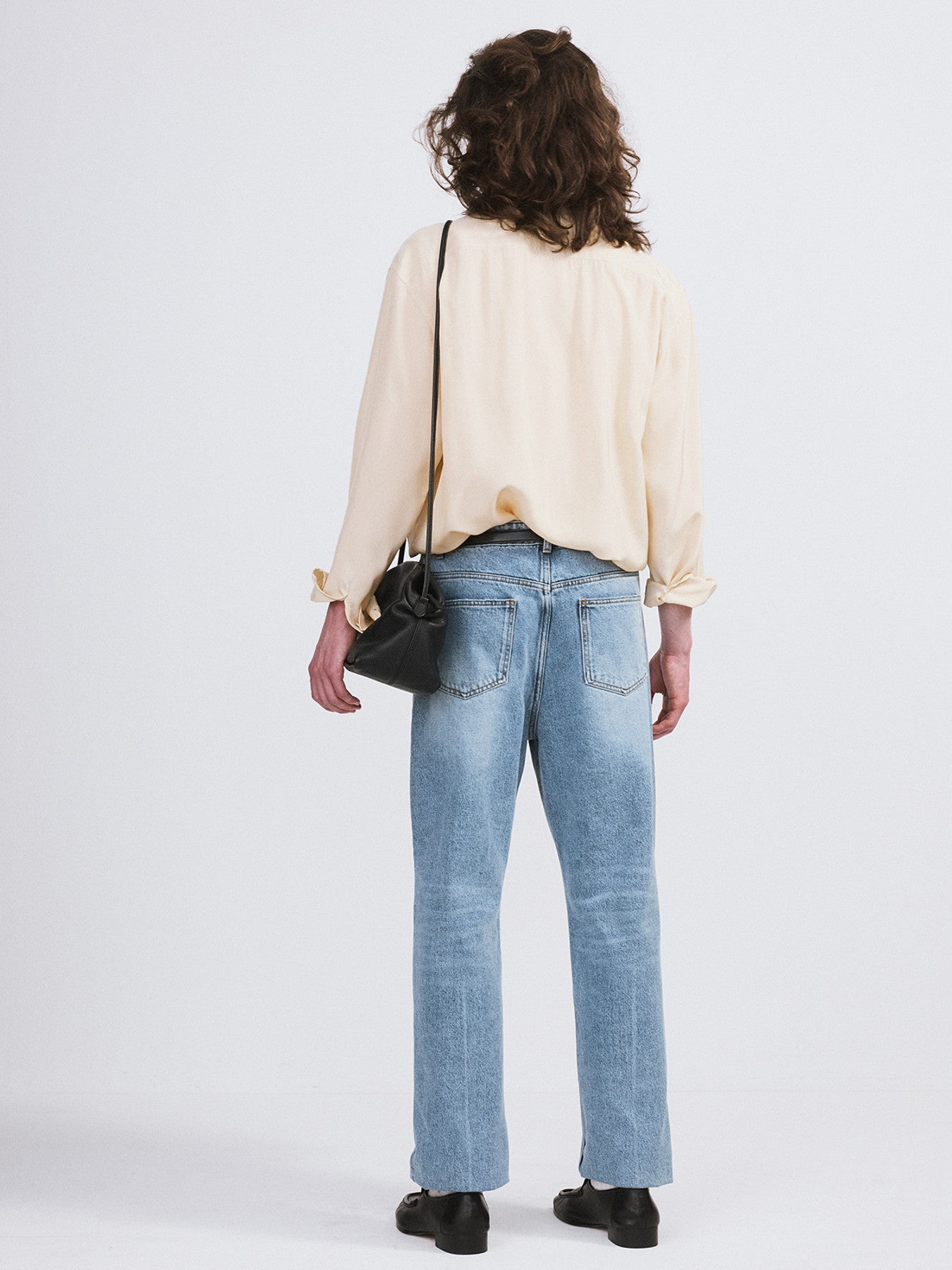 Wrinkled Fluid Shirt (Butter Beige)
