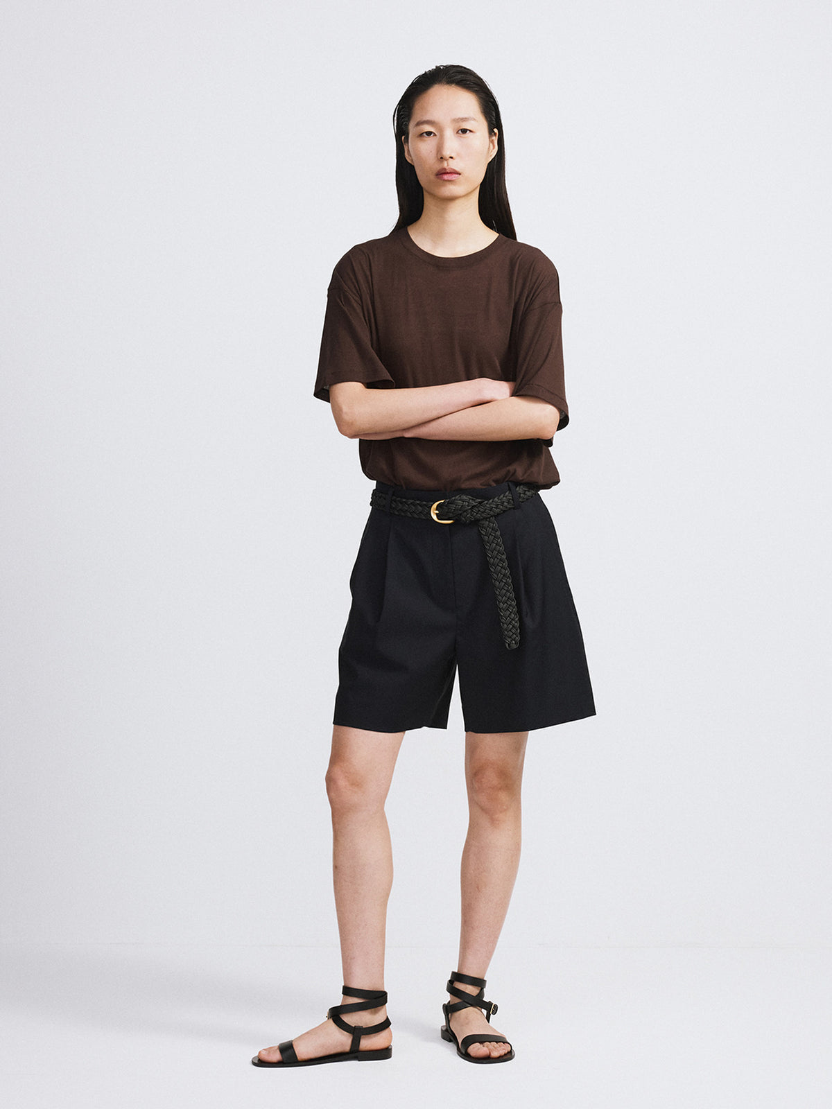 Loose Fit Sheer T-Shirt (Marron)