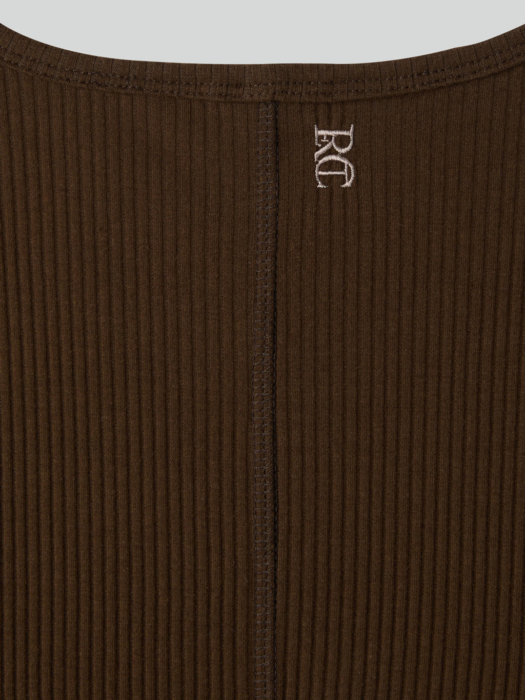 Ribbed Jersey Top (Khaki Brown)
